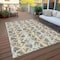 Homeroots 5' X 8' Gray And Ivory Abstract Washable Indoor Outdoor Area Rug 614162 - alternate 4