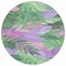 Homeroots 8' Sage And Mint Green Round Floral Washable Indoor Outdoor Area Rug 611122 - alternate 5