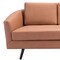 Homeroots 79" Brown Faux Leather Sofa With Black Legs 396463 - alternate 3