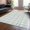 Homeroots 8' X 10' Sky Blue And Gray Plaid Washable Indoor Outdoor Area Rug 601365 - alternate 4