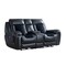 Homeroots 79" Black Power Reclining Loveseat With Storage 561556 - alternate 5
