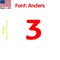 Aacc Self-Adhesive Vinyl Number: 3, Size: 5 in. Color: Red Font: Anders, 12PK AACC-Anders-N3-Red-I5x12 - alternate 1