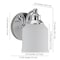Jonathan Y Lydia 5.13" 1-Light Farmhouse Cottage Metal LED Vanity Light with Frosted Glass Shade, Chrome JYL7549A - alternate 3