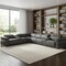 Homeroots Gray Italian Leather Modular L Shaped Eight Piece Corner Sectional With Console 534868 - alternate 4