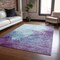 Homeroots 5' X 8' Sky Blue And Purple Abstract Washable Indoor Outdoor Area Rug 604840 - alternate 4