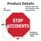 Signmission Stop Accidents, 18 Inch X 18 Inch, Vinyl Decal OC-D-18-305 - alternate 3