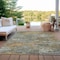 Homeroots 5' X 8' Gold And Taupe Abstract Washable Indoor Outdoor Area Rug 610433 - alternate 3