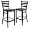 Flash Furniture Black Ladder Stool-Cherry Seat, PK2 2-XU-DG697BLAD-BAR-CHYW-GG - alternate 1
