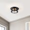 Jonathan Y Lauren 13.25" 2-Light Metal/Glass LED Flush Mount, Black JYL7446D - alternate 6