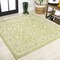 Jonathan Y Tela Bohemian Textured Weave Floral Green/Cream 5 ft Square Indoor/Outdoor Area Rug SMB100D-5SQ - alternate 1