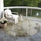 Homeroots 8' Pewter And Ivory Round Abstract Washable Indoor Outdoor Area Rug 616186 - alternate 7