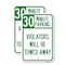 Signmission 30 Minute Parking Violators Will Be Towed Away, 18'' X 24'' 2 Signs, Heavy Gauge Aluminum, 2PK A-1824-2PACK-24563 - alternate 1