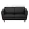 Office Star Products Lounge Seating Loveseat, Black Faux Leather SL59402-U65 - alternate 2