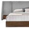 Homeroots Brown and Gray Wood And Upholstery King Bed Frame With Attached Nightstands 486186 - alternate 4