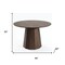 Homeroots 46" Brown Wood Pedestal Base Round Top Dining Table 720961 - alternate 2