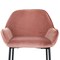 Elama 2 Piece Velvet Bar Stool in Blush Pink with Black Legs ELM-221-PINK - alternate 5