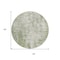 Homeroots 8' Green And Ivory Round Abstract Washable Indoor Outdoor Area Rug 612324 - alternate 4