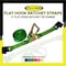 Tie 4 Safe 2'' x 60' Ratchet Tie Downs w/ Flat Hook WLL: 3,333 lbs. Green RT04C-560-M11N-GR-C-1 - alternate 4