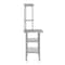 Flash Furniture Reese Work Table, 18 Gauge Stainless Steel Top Shelf and Double Overshelves, 2 Undershelves NH-WT-GU-2460-OSH-GG - alternate 4
