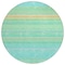 Homeroots 8' Aqua Green And Yellow Round Striped Washable Indoor Outdoor Area Rug 614793 - alternate 2