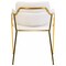 Leisuremod Axis Collection Modern Gold Dining Chair in White ACG22W - alternate 7