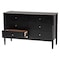 Baxton Studio Lucera Mid-Century Black Bobbin Wood 6-Drawer Dresser 257-14128-ZORO - alternate 4