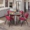 Regency Round Kahlo Breakroom Table W/ 4 M Stack Chairs, 36 in W, 36 in L, Noble Oak TPL36RNDNOCM47BY - alternate 2