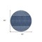 Homeroots 8' Navy Blue And Denim Blue Round Tribal Washable Indoor Outdoor Area Rug 582574 - alternate 2