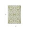 Homeroots 5' X 8' Sage And Ivory Damask Washable Indoor Outdoor Area Rug 614396 - alternate 5