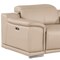 Homeroots 93in Beige and Silver Leather Power Reclining Loveseat 643823 - alternate 3
