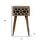 Homeroots 20" Light Brown Solid Wood One Drawer Nightstand 651816 - alternate 6