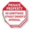 Signmission Private Property No Admittance With, 4 inch X 4 inch, Vinyl Decal, 2PK OC-D-2PACK-4-145 - alternate 1