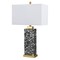 Jonathan Y Elizabeth 27.5" Contemporary Coastal Rectangular Alabaster Terrazzo LED Table Lamp w/Nightlight Base JYL6201C - alternate 4