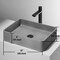 Vigo Tarragona Gothic Gray Concreto Stone 19 in. L x 14 in. W x 4 in. H Rectangular Vessel Bathroom Sink VG04067 - alternate 4