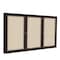 Ghent 3 Door Enclosed Fabric Bulletin Board, Bronze Aluminum Frame, 4'H x 8'W, Beige PB34896F-90 - alternate 1