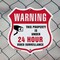 Signmission 24 Hour Surveillance Shield Sign Warning, 6 inch X 6 inch, Plastic Sign, 2PK SHI-P-2PACK-6-347 - alternate 3