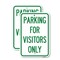 Signmission Parking for Visitors Only, 18'' X 24'' 2 Signs, Heavy Gauge Aluminum, 2PK A-1824-2PACK-23440 - alternate 1