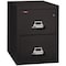 Fireking 15-1/4" W 2 Drawer Fire-Resistant Vertical File Cabinet, Black, Legal 2-2131-CBL - alternate 1