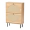 Baxton Studio Remus Shoe Cabinet, 12-Pair Shoe Storage Organizer with 2 Flip Doors 262-13794-ZORO - alternate 1