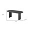 Homeroots 66" Black Solid Wood Double Pedestal Base Oval Dining Table 712858 - alternate 2