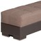 Homeroots 52" Brown Chenille And Faux Leather Tufted Storage Ottoman 608892 - alternate 3
