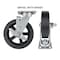Hyw Products Heavy Duty Caster 8in Rubber on Cast Iron Wheel, Swivel with Brake 40-80S-A1-RC-TB - alternate 2