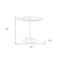 Homeroots 36" White Rounded Metal Pedestal Base Dining Table 520864 - alternate 3