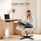 Yssoa Criss Cross Chair Legged, Home Office Desk Chair No Wheels Armless, Wide Seat Swivel Vanity C 3A88FNCHAIROFFICELEABGE01 - alternate 3