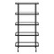 Homeroots 68" Black Metal And Glass Five Tier Standard Bookcase 527595 - alternate 3
