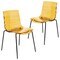 Leisuremod Astor Plastic Dining Chair with Black Steel Base in Orange, 2PK ACBL-20OR2 - alternate 1