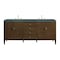 James Martin Vanities Myrrin 72'' D Vanity, Mid Century Walnut w/ Parisien Bleu Silestone Top w/FreePower Wireless Charger 485-V72-WLT-FPBL - alternate 1