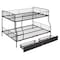 Homeroots Black Full Over Queen Contemporary Metal Bunk Bed With Drawers 590299 - alternate 3
