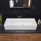 Alfi Brand 39 inch White Above Mount Fireclay Bathroom Trough Sink AB39TR - alternate 5