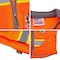 Dome75 Safety Vest, Polyester, Reinforced Front Zipper Closure Closure, HiVis Orange/HiVis Yellow Contrast OV6123W - alternate 5
